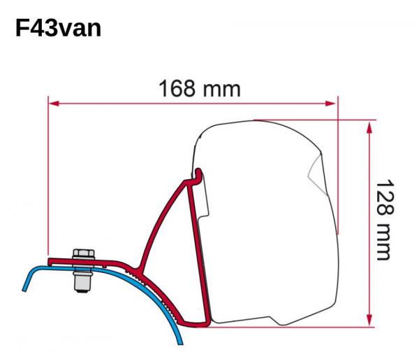 Fiamma Adapter F43van Renault Trafic / Opel Vivaro / Nissan Primastar 2001 - 2014 L1 / L2 deep black #98655A854